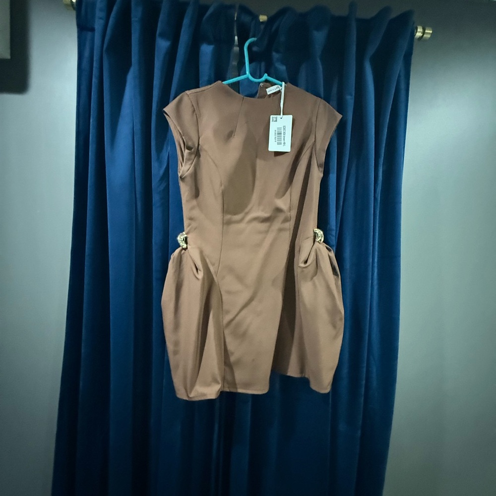 Hello Molly Chic Brown Mini Dress